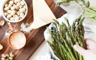 PENCIL ASPARAGUS WITH BUTTER & PISTACHIOS